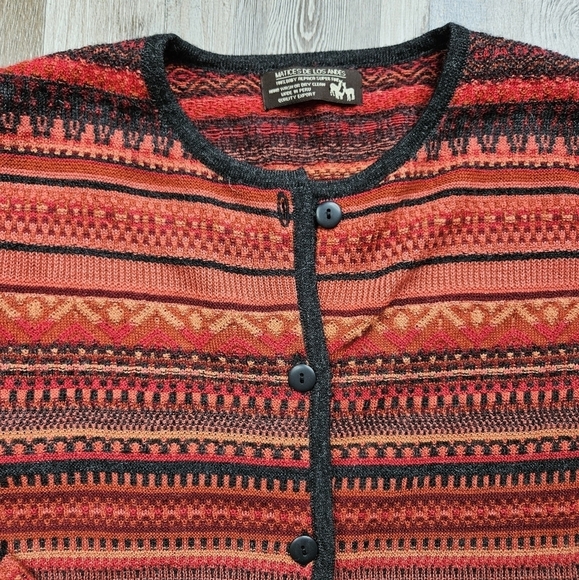 Baby Alpaca Cardigan Sweater Women's Large Made in Peru - Picture 2 of 9